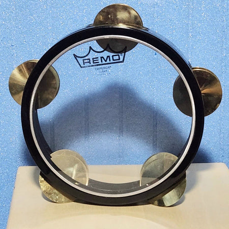 Remo Skin Tef Tambourine Riq Marine W / Punched Cymbals