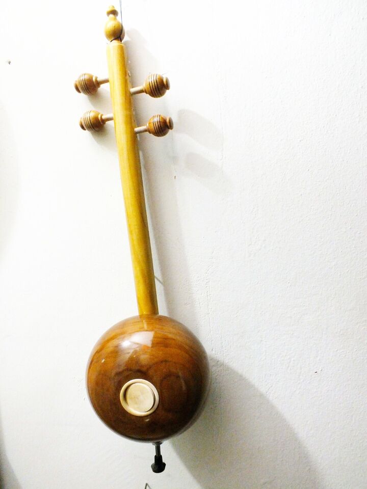 Quality Carved Walnut Wooden Kemane Kamanche Kemence W/ Bag AL87