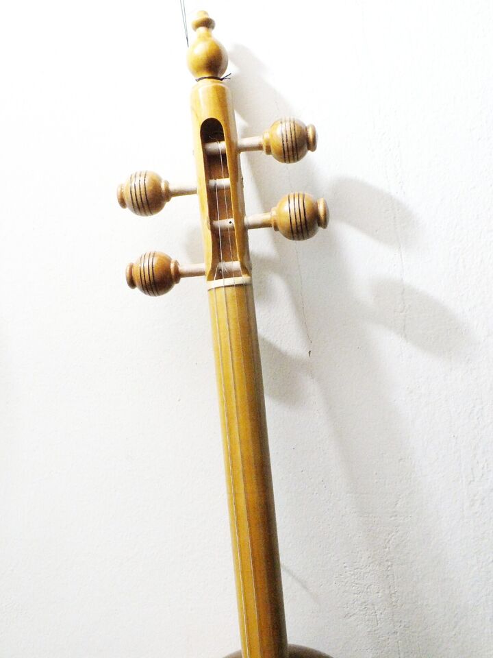 Quality Carved Walnut Wooden Kemane Kamanche Kemence W/ Bag AL87