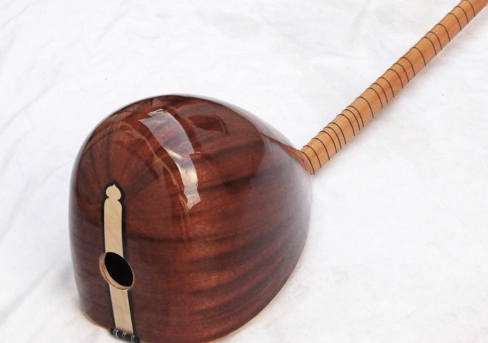 Turkish Mahogany Long Neck Saz Baglama  With Free Case