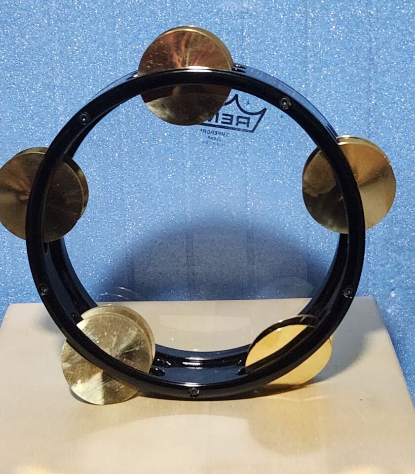 Remo Skin Tef Tambourine Riq Marine W / Punched Cymbals