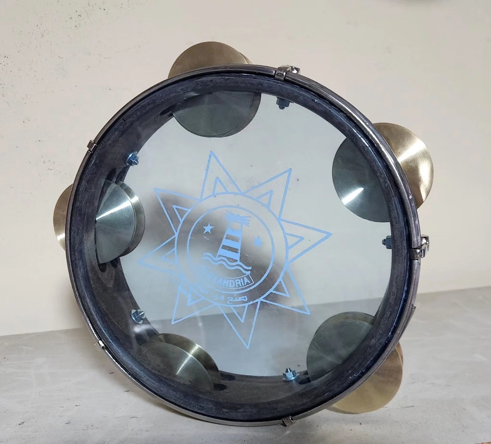 Riq Tef Tambourine Marine W / Cymbals vgso