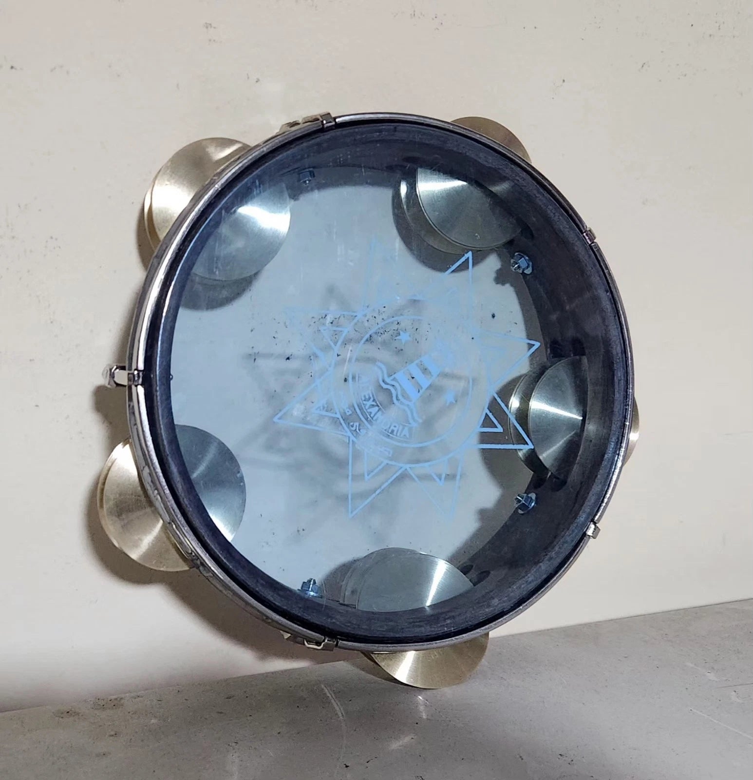 Riq Tef Tambourine Marine W / Cymbals vgso