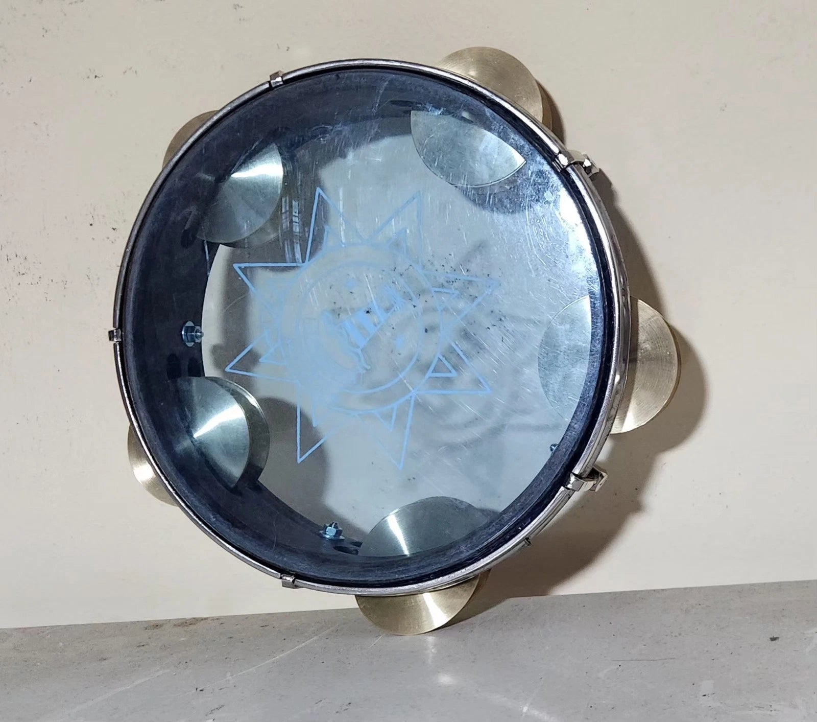 Riq Tef Tambourine Marine W / Cymbals vgso