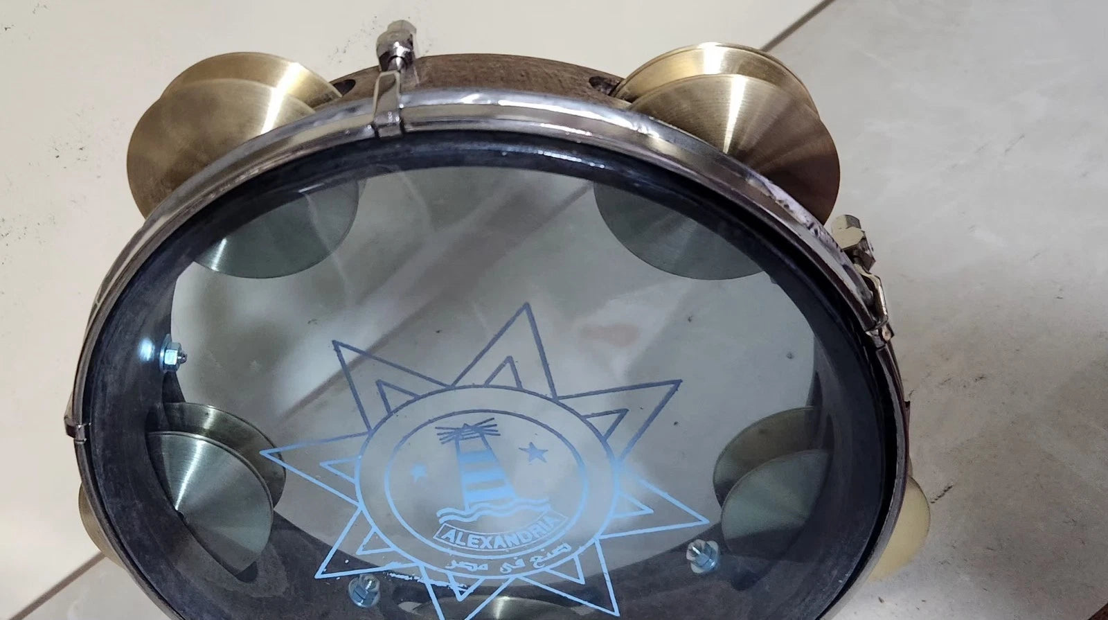 Riq Tef Tambourine Marine W / Cymbals vgso