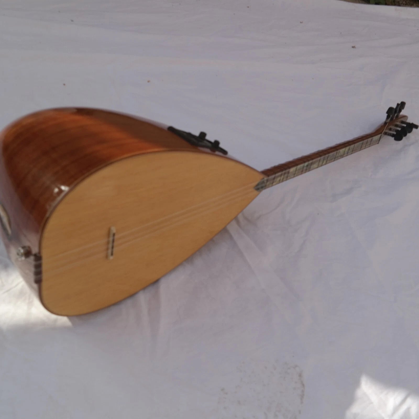 Mahohani 45cm Short Neck Saz Baglama With Equalizer Free Case s1a