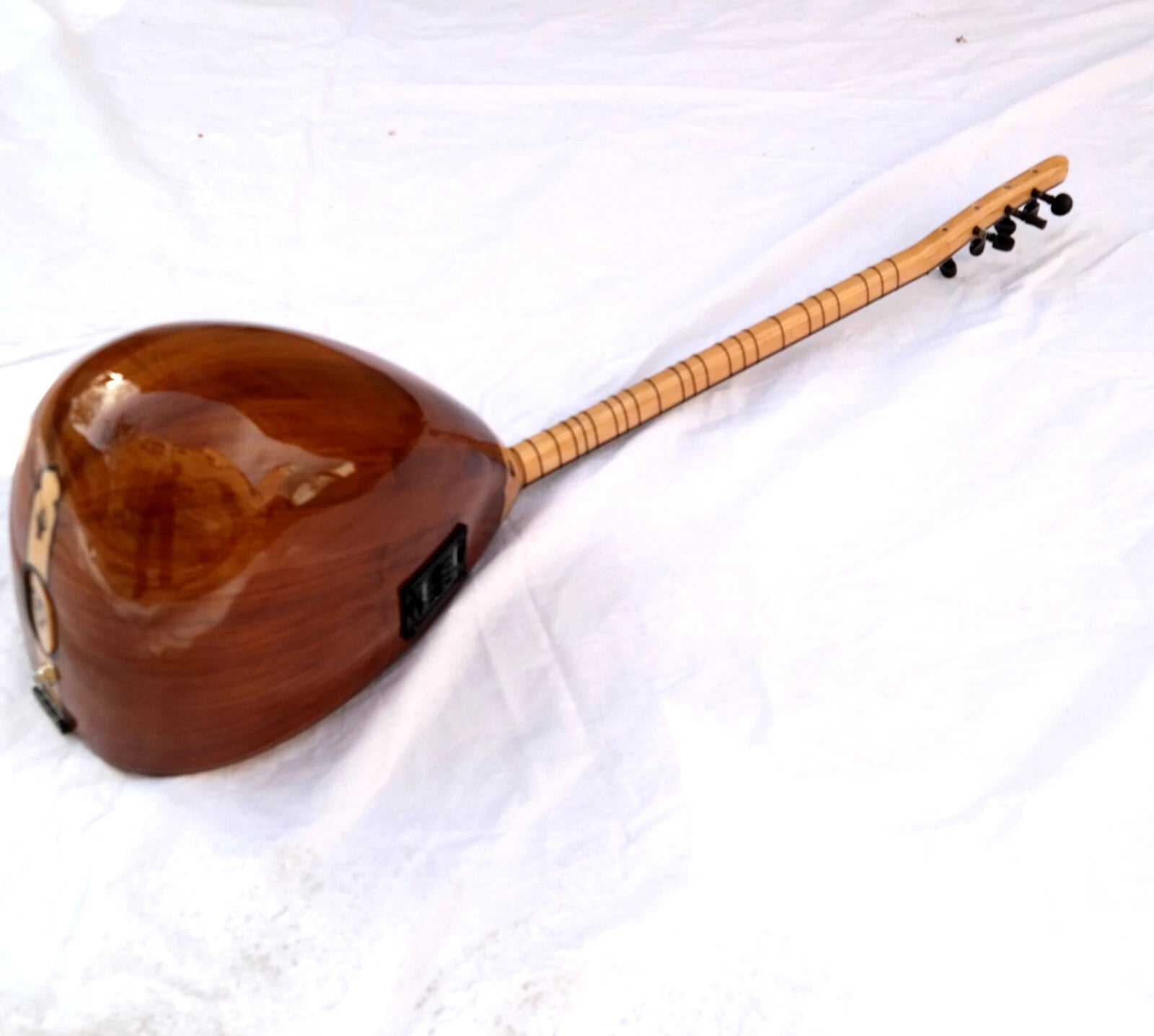 Mulberry Long Neck Saz Baglama With Equalizer Free Case m1