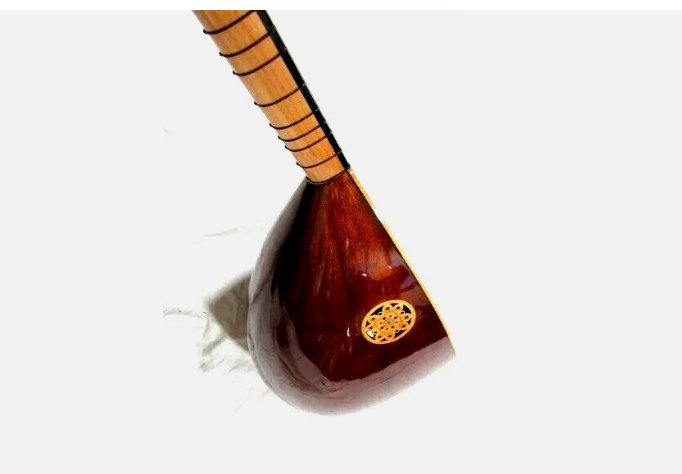 Mohogani Short Neck Saz Baglama With Free Case nht1