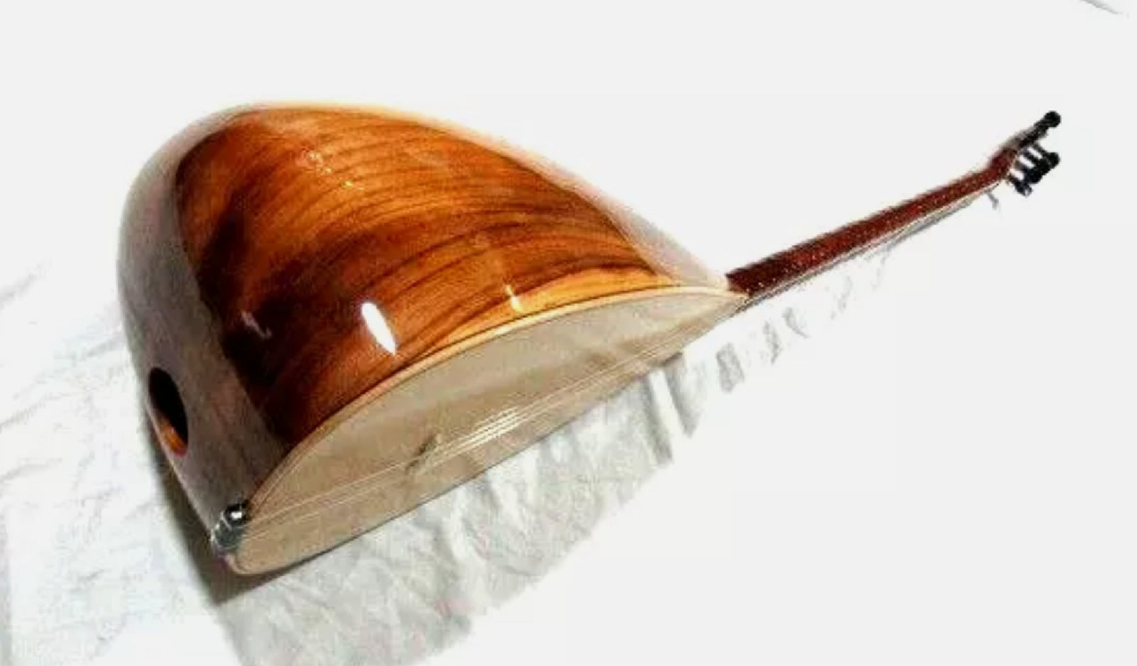 Turkish Carved Long Neck Saz Baglama With Free Case cr1