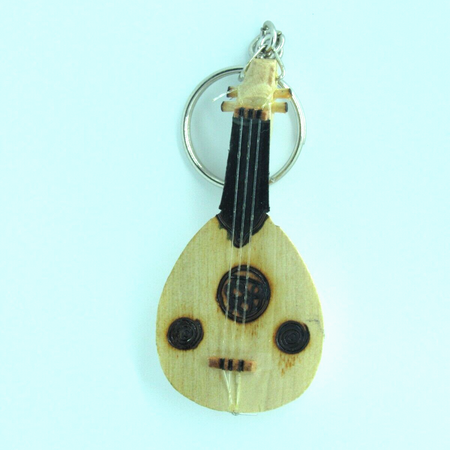 Wooden Hand Made Keychain Oud  Ud  Anahtarlik