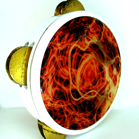 Remo Skin Tef Tambourine Riq Marine W / Punched Cymbals