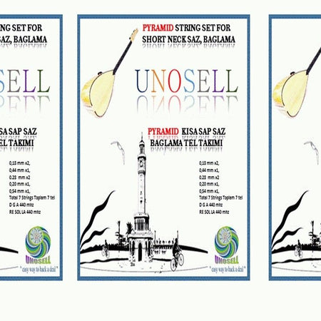 3 X Pyramid  Strings Set For Turkish String Instrument Short Neck Saz  0.18 mm