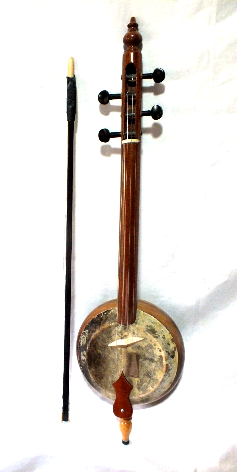 Quality Carved Walnut Wooden Kemane Kamanche Kemence W/ Bag
