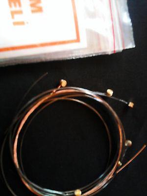 UNO:: 5 X STRINGS SET FOR TURKISH STRING INSTRUMENT LONG NECK ELECTRO SAZ 0.20MM - unosell music instruments