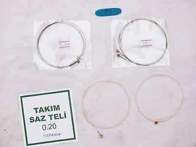 UNO: STRING SET WITH KNOB FOR TURKISH STRING INSTRUMENT LONG NECK SAZ  0.20MM - unosell music instruments