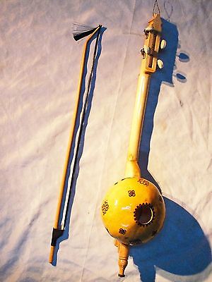 AMRA : TURKISH PYROGRAVURE MADE QUALITY  GOURD  KABAK KEMANE w/ A BOW - BAG !! - unosell music instruments
