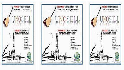 3 X  STRINGS SET FOR TURKISH STRING INSTRUMENT LONG NECK SAZ  0.20MM - unosell music instruments