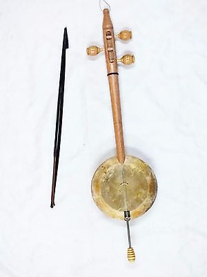KURDISH STRING INSTRUMENT QUALITY WALNUT CARVED REBAB RUBAB  w/ A BOW - BAG !! - unosell music instruments