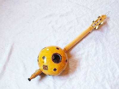 AMRA : TURKISH PYROGRAVURE MADE QUALITY  GOURD  KABAK KEMANE w/ A BOW - BAG !! - unosell music instruments