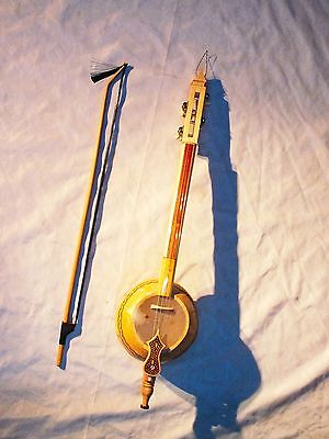 AMRA : TURKISH PYROGRAVURE MADE QUALITY  GOURD  KABAK KEMANE w/ A BOW - BAG !! - unosell music instruments