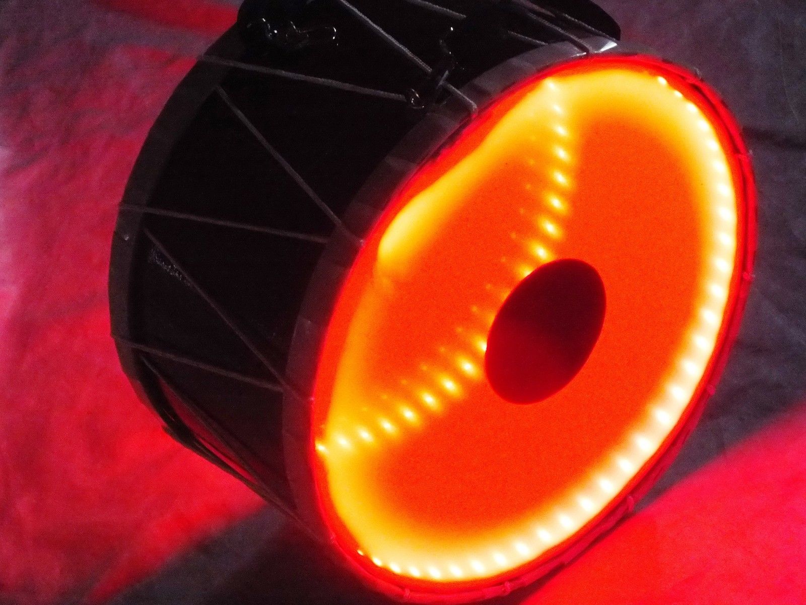 UNOKID: TURKISH PERCUSSION  31 x 18 cm KID SIZE  DRUM  DAVUL w/ LIGHT / STICKS - unosell music instruments