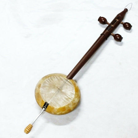 Kurdish String Instrument Quality Mulberry Carved Rebab Rubab W/ A Bow - Bag