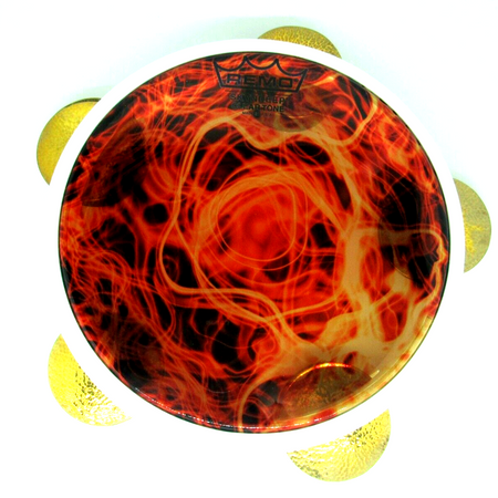 Remo Skin Tef Tambourine Riq Marine W / Punched Cymbals