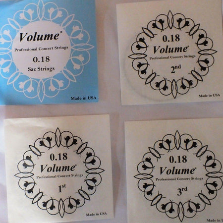 Volume String Set For Short Neck Saz Baglama 0.18 Mm - Unosell Muzik Enstrumanlari