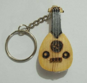 Wooden Hand Made Keychain Oud  Ud  Anahtarlik