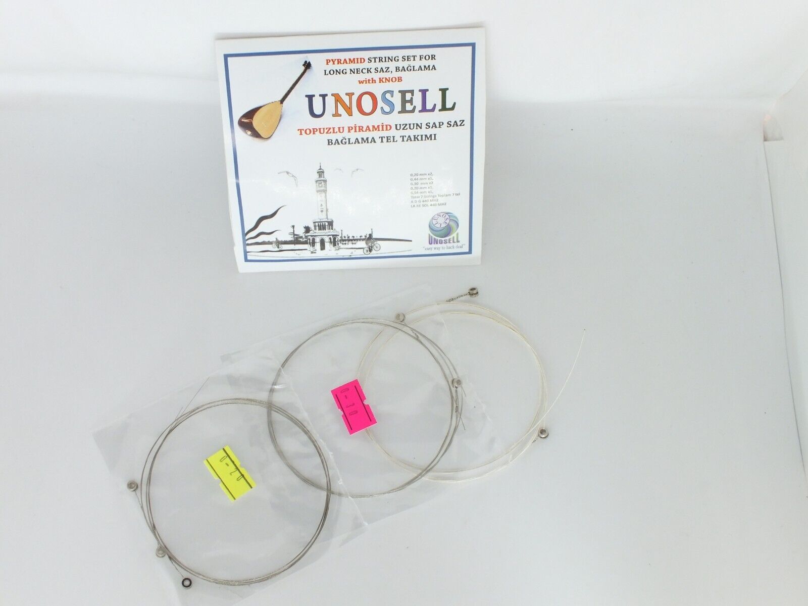 Pyramid String Set With Knob For Turkish String Instrument Long Neck Saz