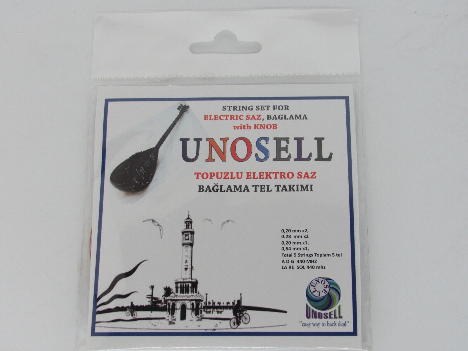 String Set With Knob For String Instrument Long Neck Electric Electro Saz