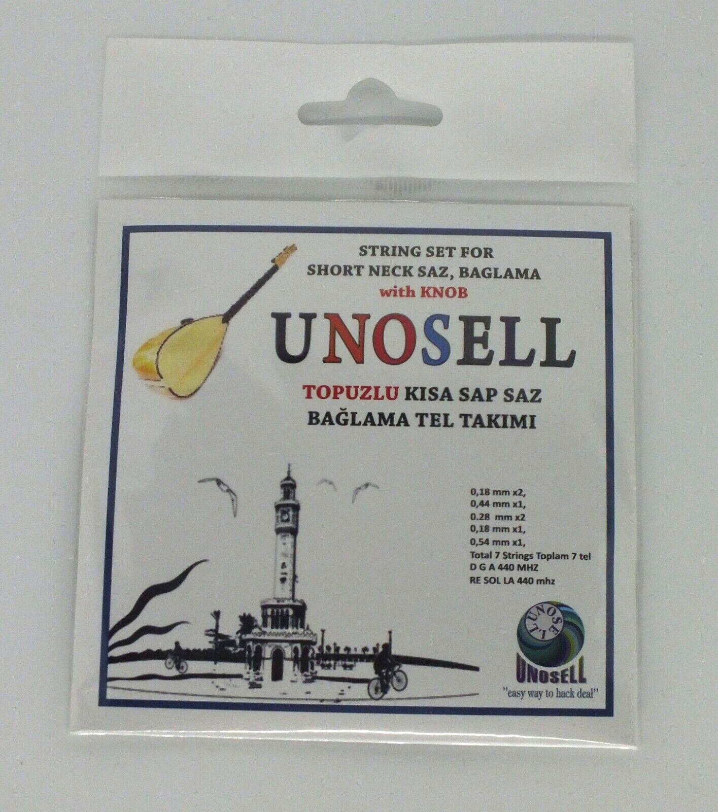 String Set With Knob For Turkish String Instrument Short Neck Saz  0.18mm