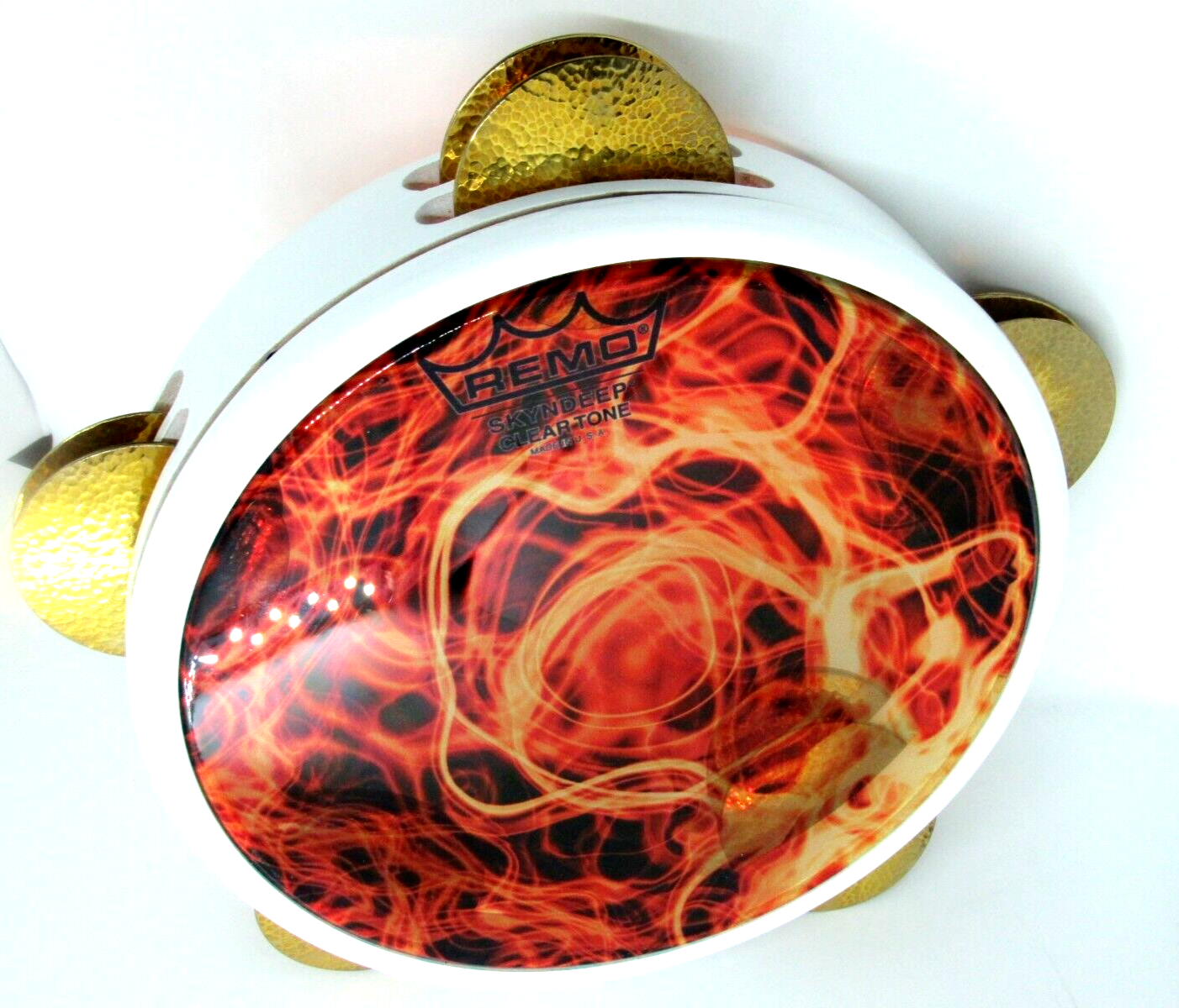 Remo Skin Tef Tambourine Riq Marine W / Punched Cymbals