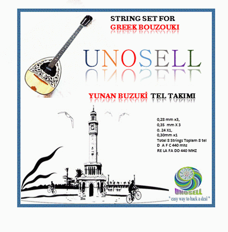 String Set For Greek String Instrument Bouzouki – Unosell Muzik ...