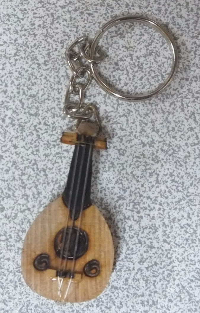 Wooden Hand Made Keychain Oud  Ud  Anahtarlik