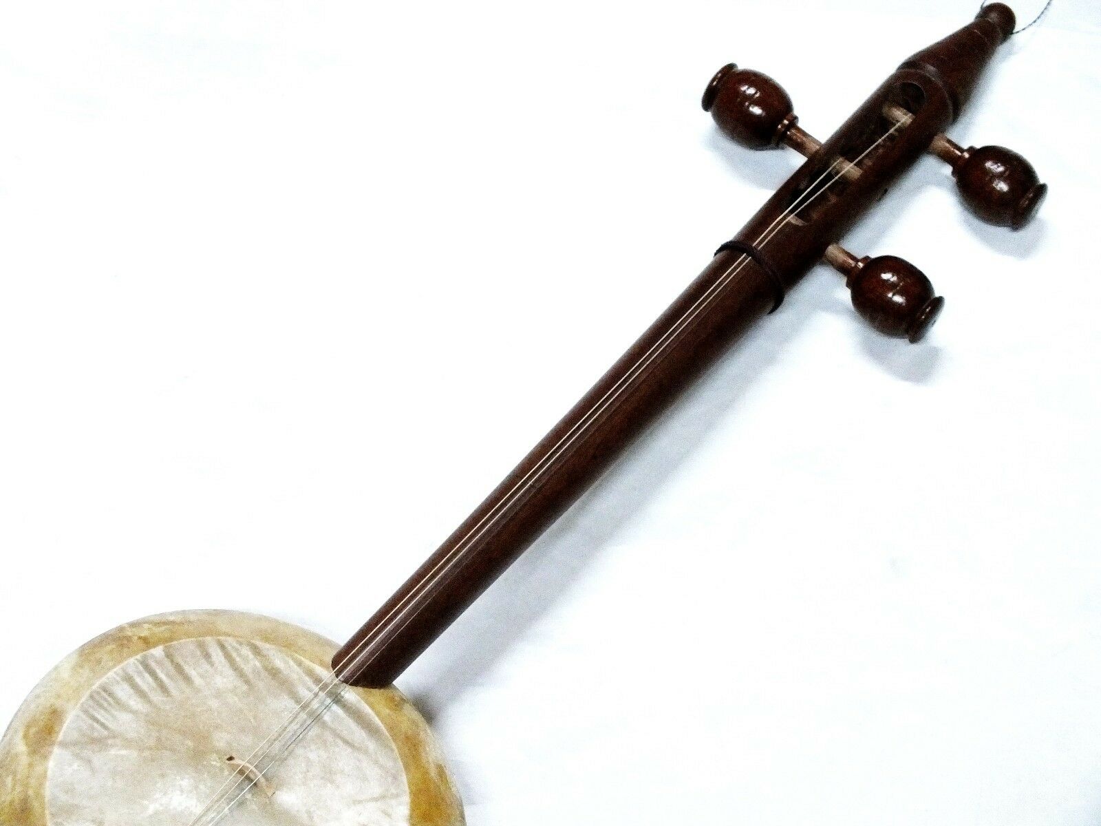 Kurdish String Instrument Quality Mulberry Carved Rebab Rubab W/ A Bow - Bag