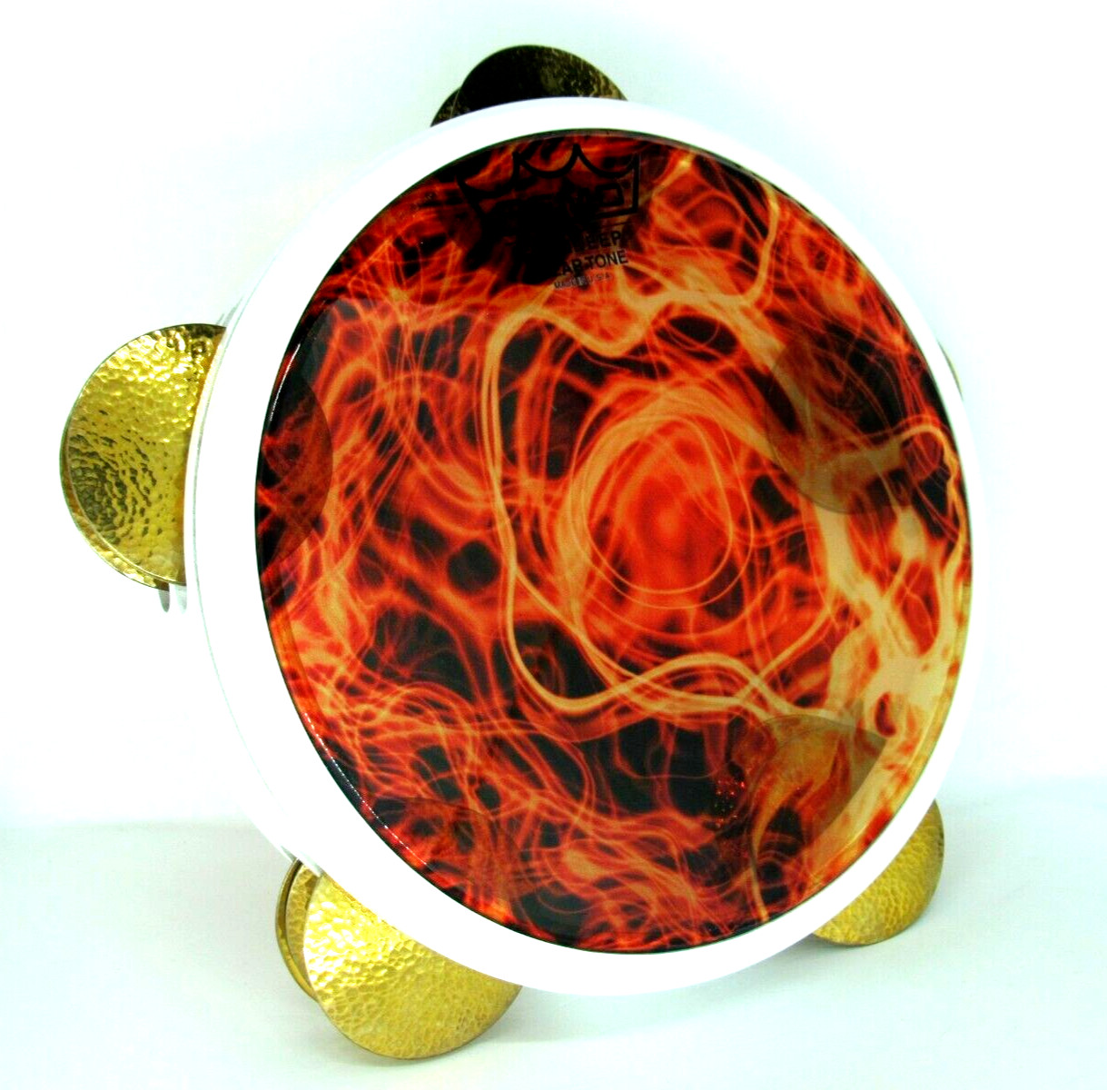 Remo Skin Tef Tambourine Riq Marine W / Punched Cymbals