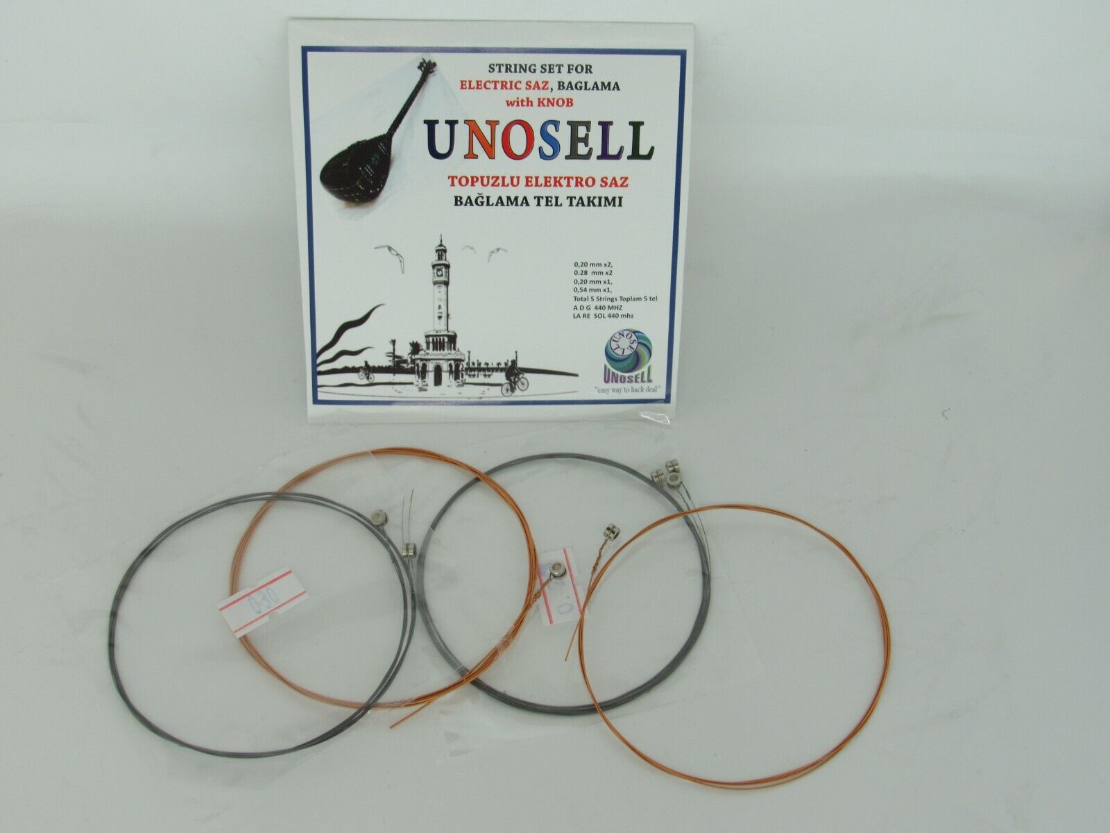 String Set With Knob For String Instrument Long Neck Electric Electro Saz