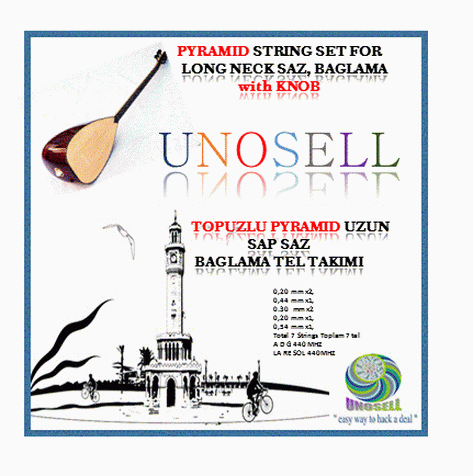 Pyramid String Set With Knob For Turkish String Instrument Long Neck Saz
