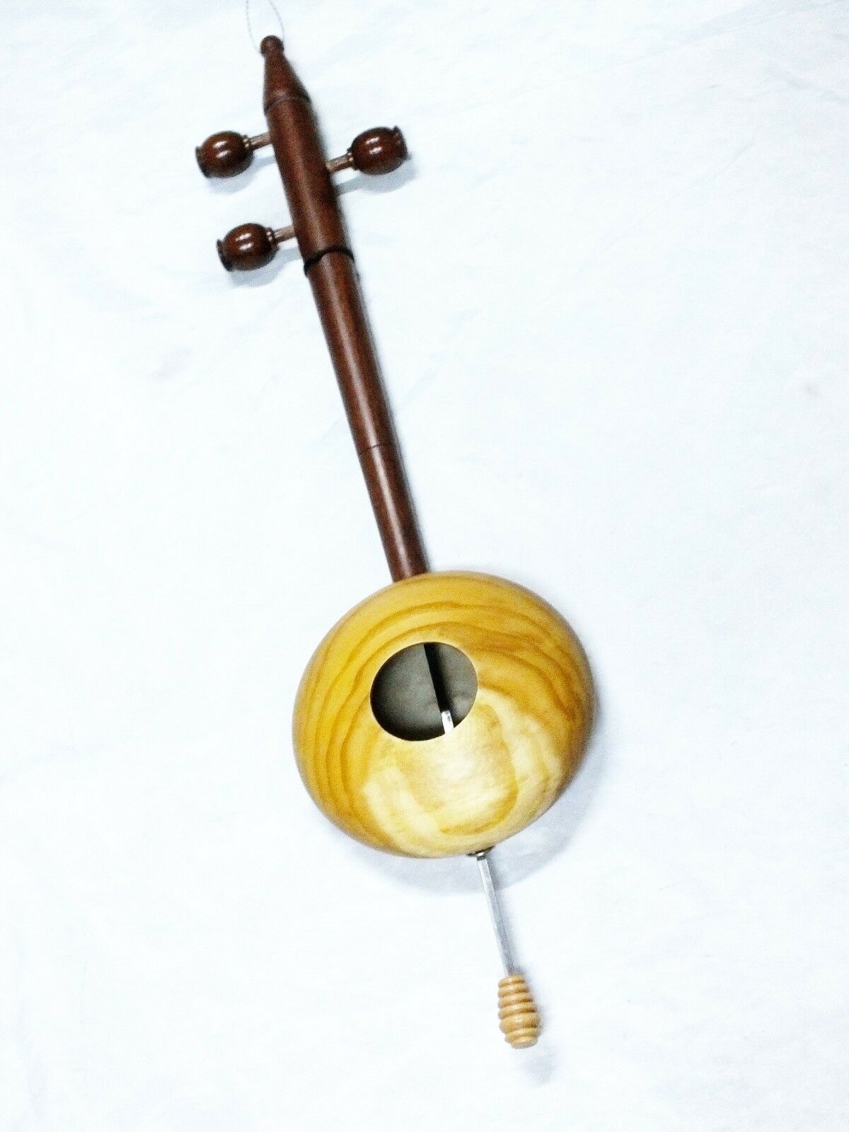 Kurdish String Instrument Quality Mulberry Carved Rebab Rubab W/ A Bow - Bag